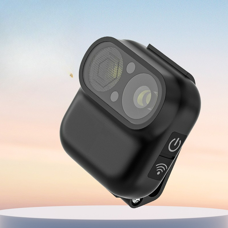 Outdoor Sport Camera - 高輝度ヘッドランプ、カメラ型、防水、充電式、長いバッテリー寿命、屋外用ヘッドマウントフィッシングセンサーライト