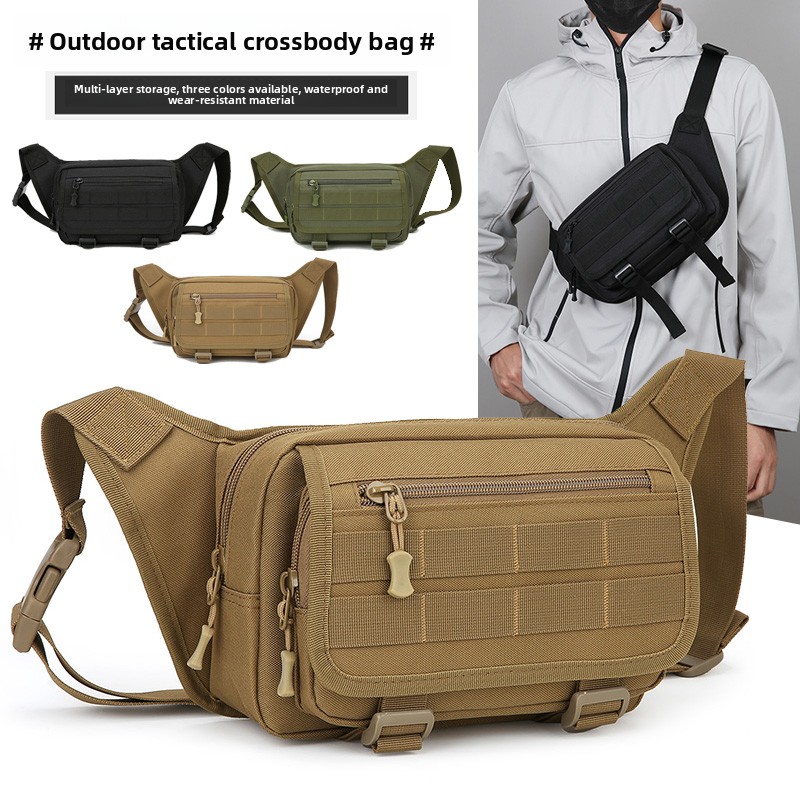 Outdoor Sport Bag - メンズ タクティカル ファニーパック ナイロン ウエストバッグ 大容量