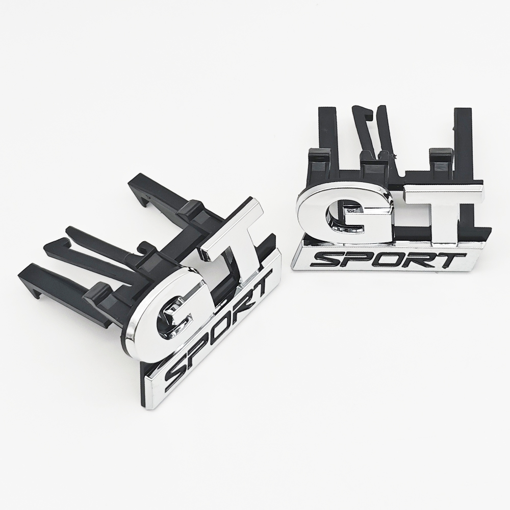 Outdoor Sport Logo - 3D ABSロゴ GTスポーツエンブレム 車フロントグリルバッジステッカー フォルクスワーゲンVWポロ ゴルフ5