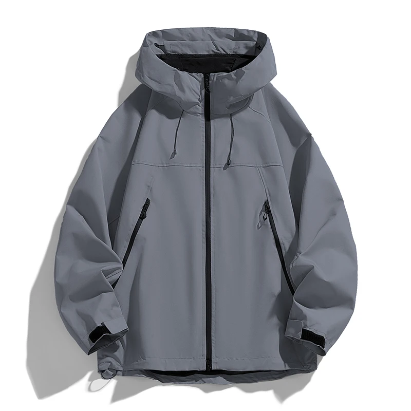 Outdoor Sport Jacket Brand - 真新しいメンズカジュアル防風ジャケットアウトドアスポーツ防水ジャケット男性無地ハイキングキャンプジャケット秋のオーバーコート