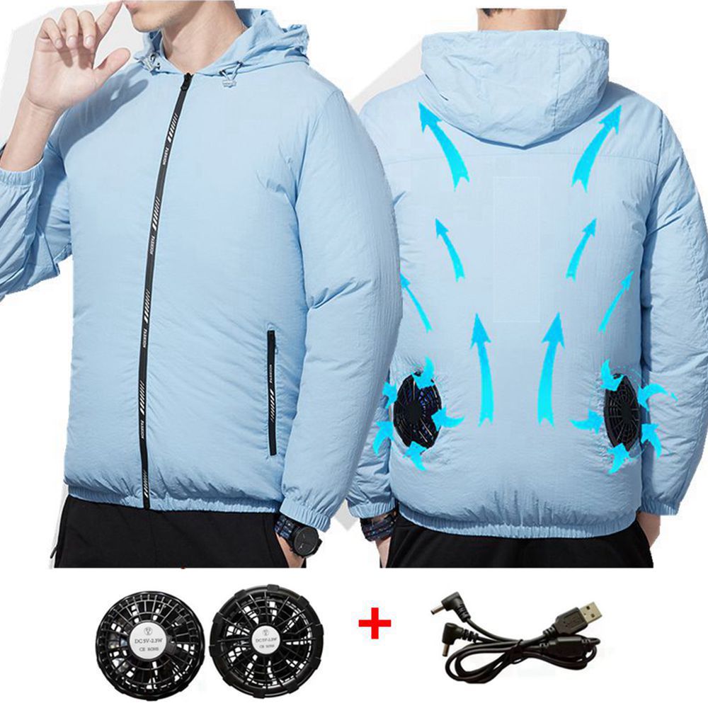 Outdoor Sport Jacket Brand - 夏のスポーツファンエアコンクール男性女性旅行超軽量ブランド屋外ベスト服ジャケット太陽ウインドブレーカー釣り労働者