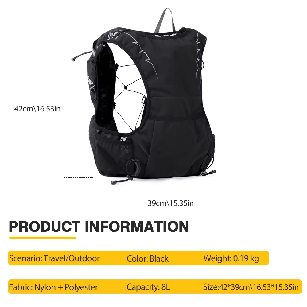 NEWBOLER 屋外トレイルランニングバックパック 8L  - Trail Running Vest のレビューと価格