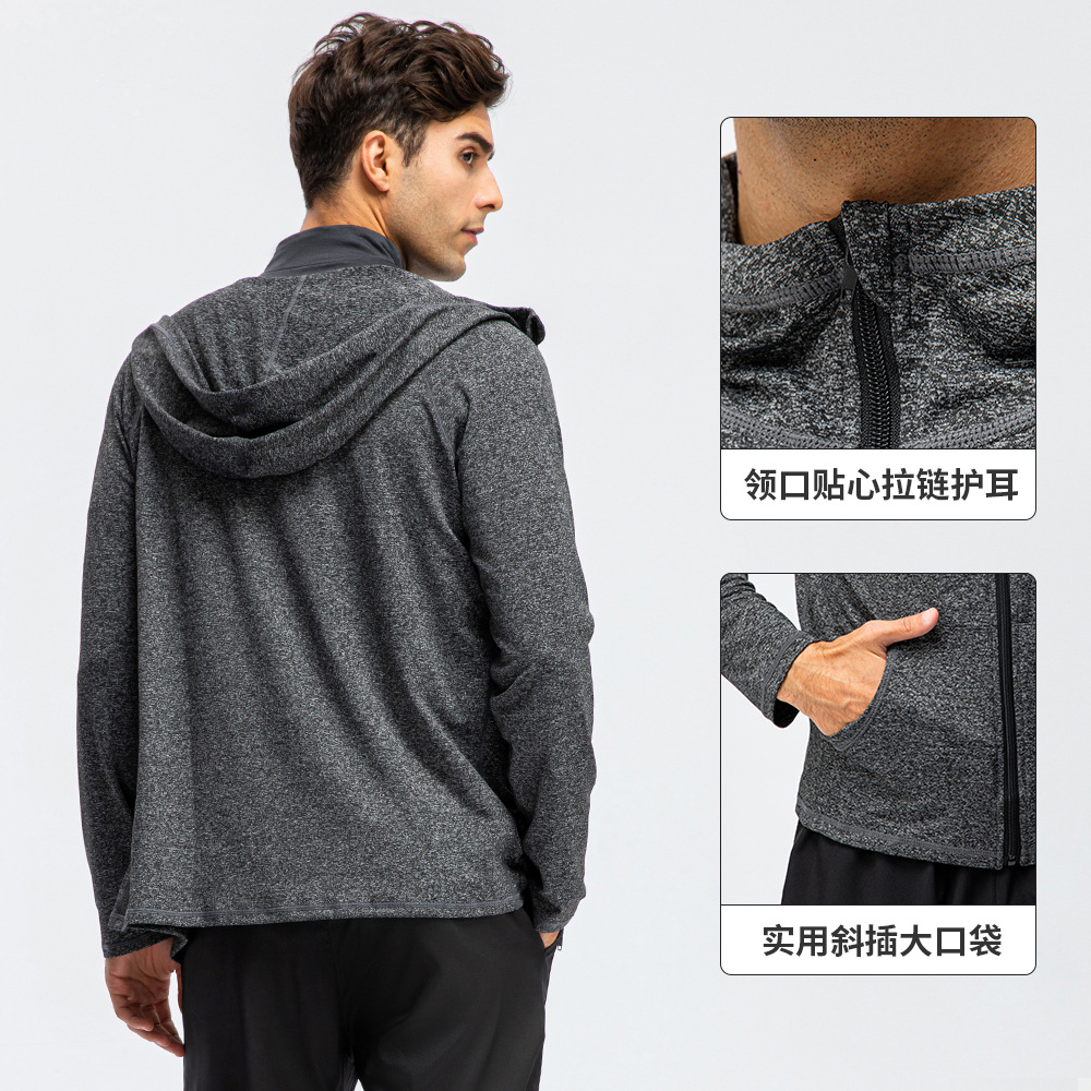 フード付きジムスポーツウェア,ランニングトレーニング用メンズ - Outdoor Sport Jacket Brand のレビューと価格