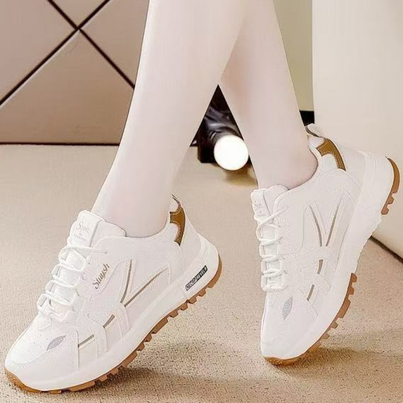 レディースのおしゃれな白いカジュアルスポーツシューズ、新しい - Outdoor Sports Shoes のレビューと価格