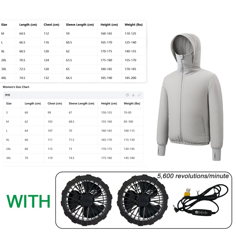 夏のスポーツファンエアコンクール男性女性旅行超軽量ブランドア - Outdoor Sport Jacket Brand のレビューと価格