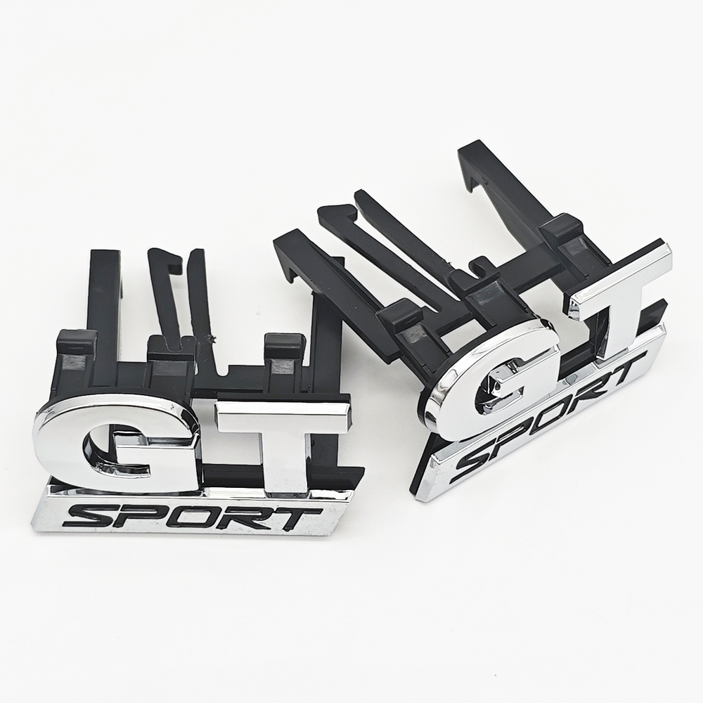 3D ABSロゴ GTスポーツエンブレム 車フロントグリルバ - Outdoor Sport Logo のレビューと価格