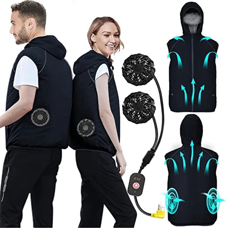 夏のスポーツファンエアコンクール男性女性旅行超軽量ブランドア - Outdoor Sport Jacket Brand のレビューと価格