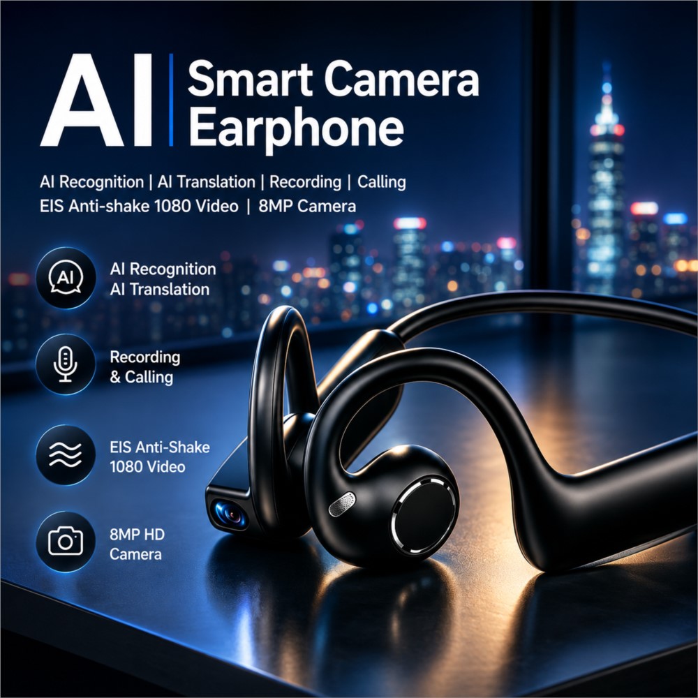 AIスマートイヤホン 800Wスマートカメラ 画像認識 ダイ - Outdoor Sport Camera のレビューと価格