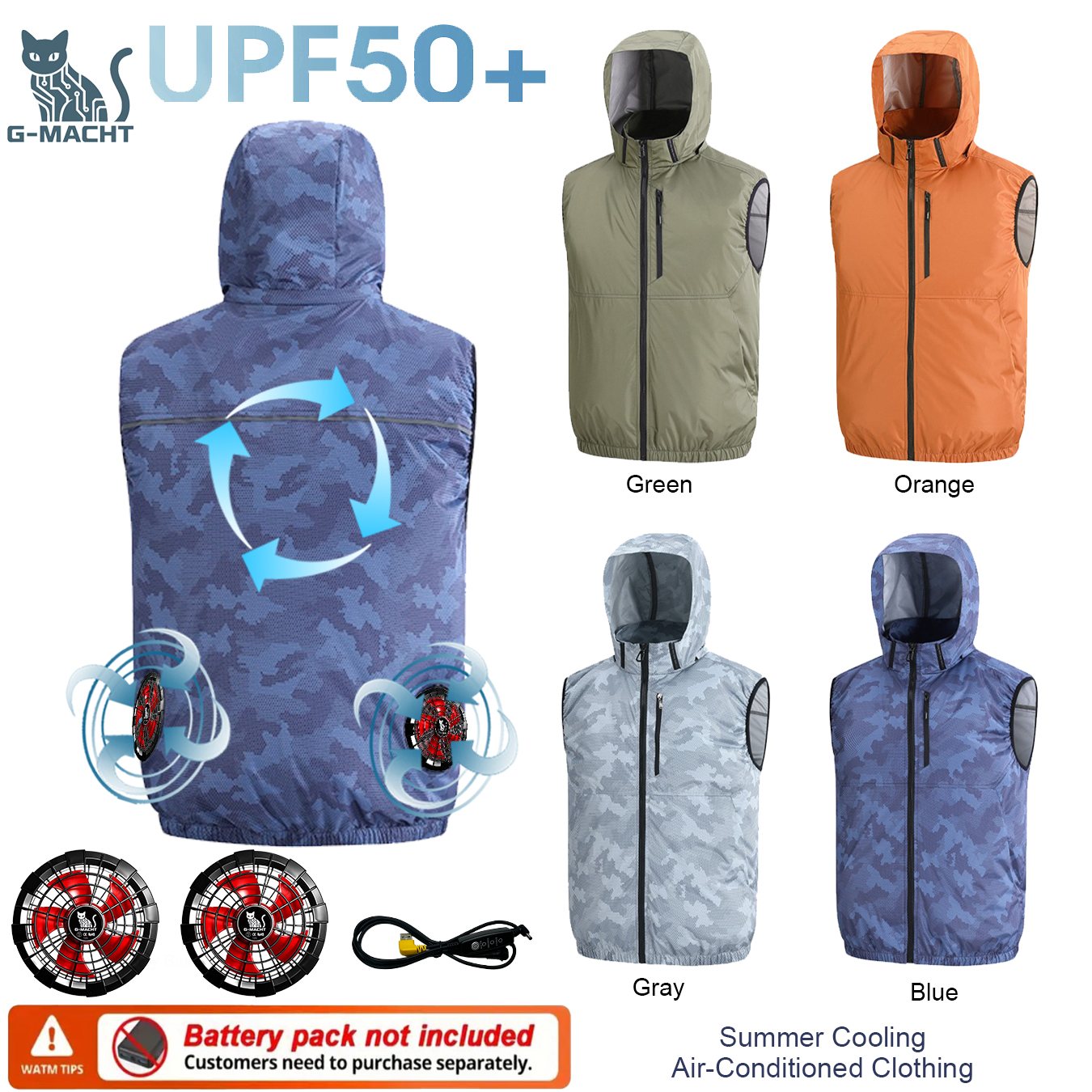 サマースポーツ 12V/5V ファン エアコン クール 男女 - Outdoor Sport Jacket Brand のレビューと価格
