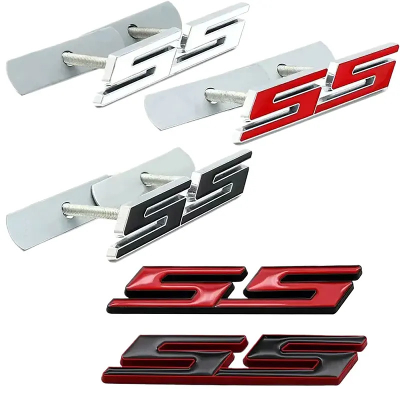 3DメタルレッドブラックロゴSSステッカーフロントグリルエン - Outdoor Sport Logo のレビューと価格