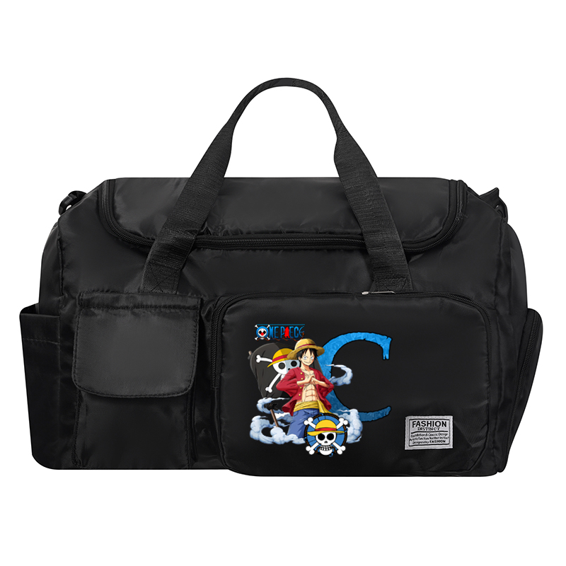 ワンピース男性女性旅行バッグアニメ A-Z 文字プリント防水 - Outdoor Sport Bag のレビューと価格