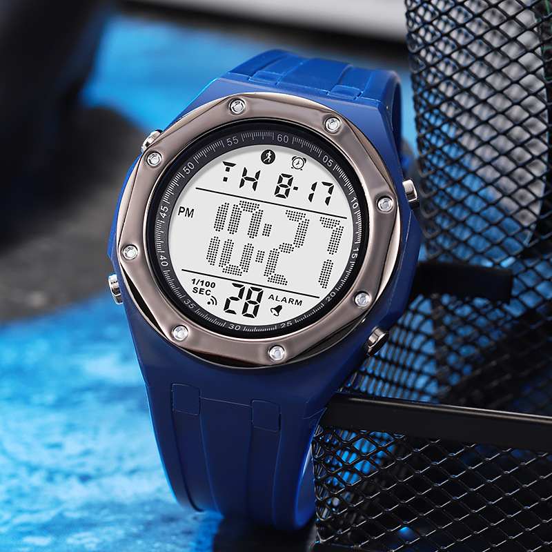 シンプルなシングルディスプレイ電子時計、メンズ多機能アウトド - Academy Sports Outdoor のレビューと価格