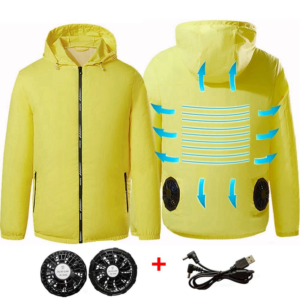 夏のスポーツファンエアコンクール男性女性旅行超軽量ブランド屋 - Outdoor Sport Jacket Brand のレビューと価格