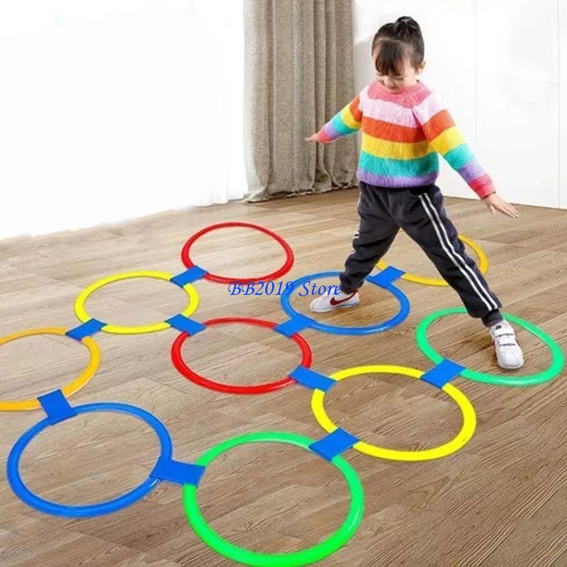 Q0KB カラフルなジャンピングフープセット 屋内スポーツお - Indoor Sport And Outdoor Sports のレビューと価格